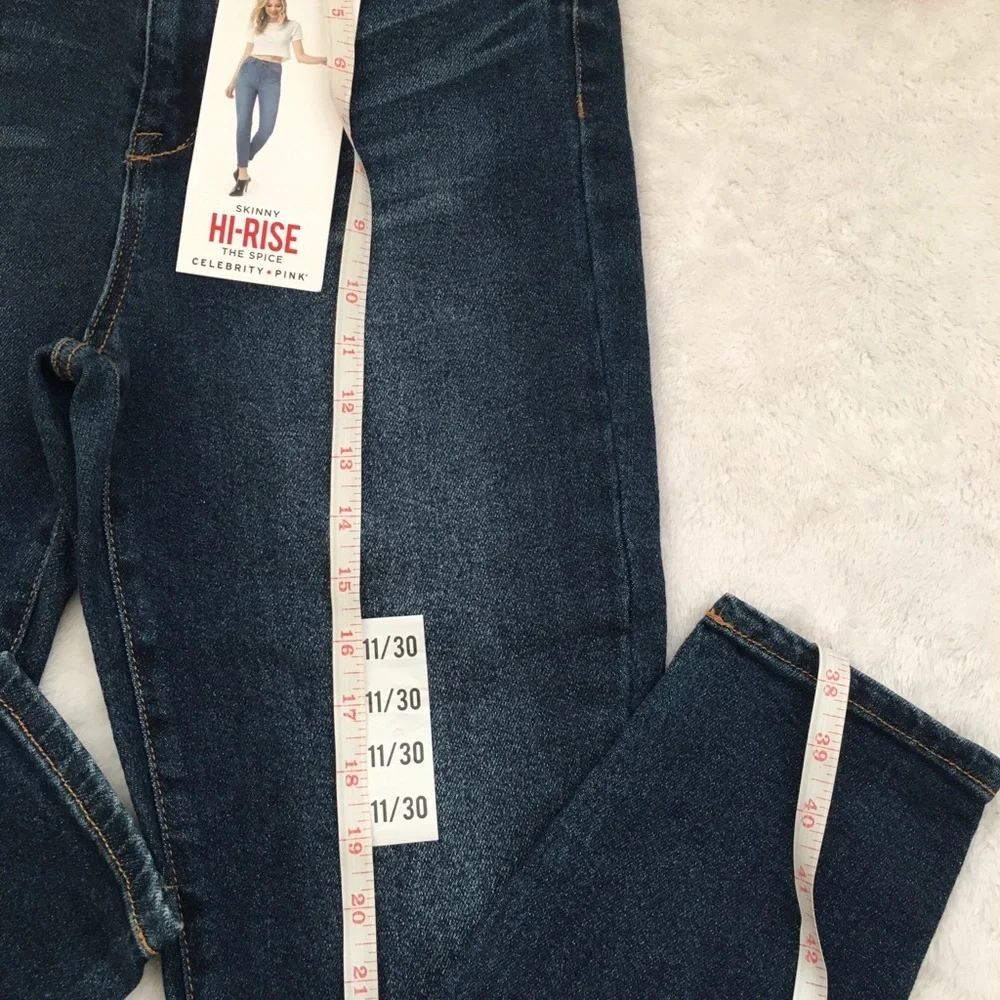 Celebrity pink skinny hi-rise jeans, size 11/30 - Picture 7 of 9